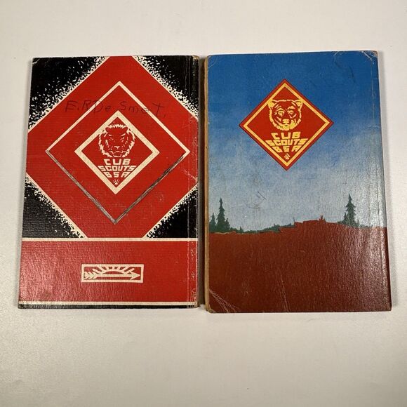 Vintage Lion Bear Cub Scout Book Lot 1948 1954 BSA Boy Scouts Of America Flaws - Picture 2 of 9